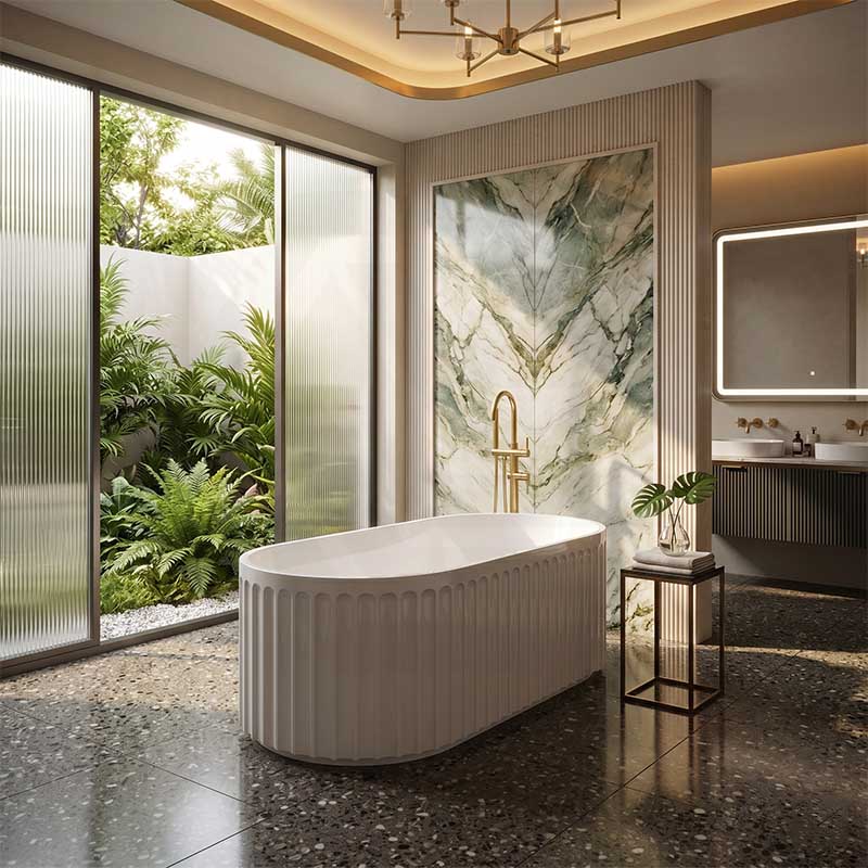 Roma Freestanding Oval Bathtub Acrylic NO Overflow 1500/1700mm - Variant Colour Available