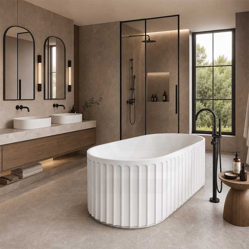 Roma Freestanding Oval Bathtub Acrylic NO Overflow 1500/1700mm - Variant Colour Available