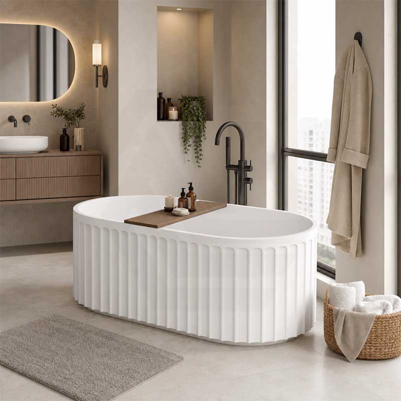 Roma Freestanding Oval Bathtub Acrylic NO Overflow 1500/1700mm - Variant Colour Available
