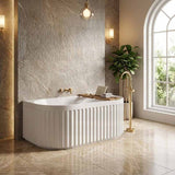 Roma Back to Wall Bathtub Acrylic NO Overflow 1500/1700mm - Variant Colour