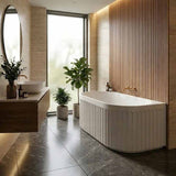 Roma Back to Wall Bathtub Acrylic NO Overflow 1500/1700mm - Variant Colour