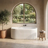 Roma Back to Wall Bathtub Acrylic NO Overflow 1500/1700mm - Variant Colour