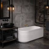Roma Acrylic Left/Right Corner Bathtub NO Overflow 1500/1700mm - Gloss/Matt White