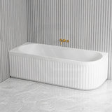 Roma Acrylic Left/Right Corner Bathtub NO Overflow 1500/1700mm - Gloss/Matt White