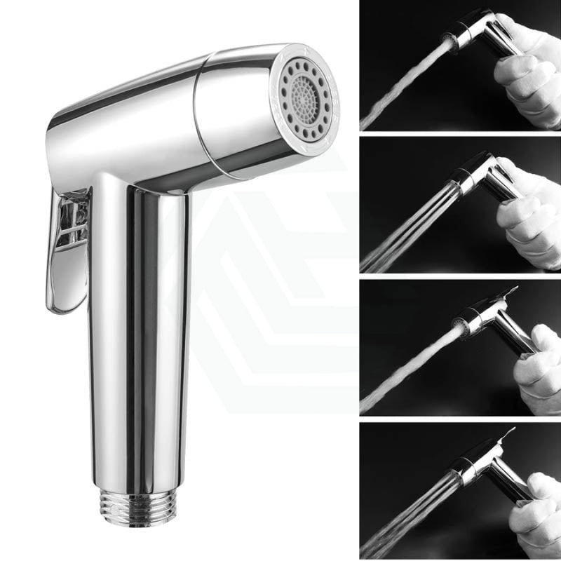 Abs Round Chrome Toilet Bidet Spray Kit With 1.2M Stainless Steel Water Hose Two Modes