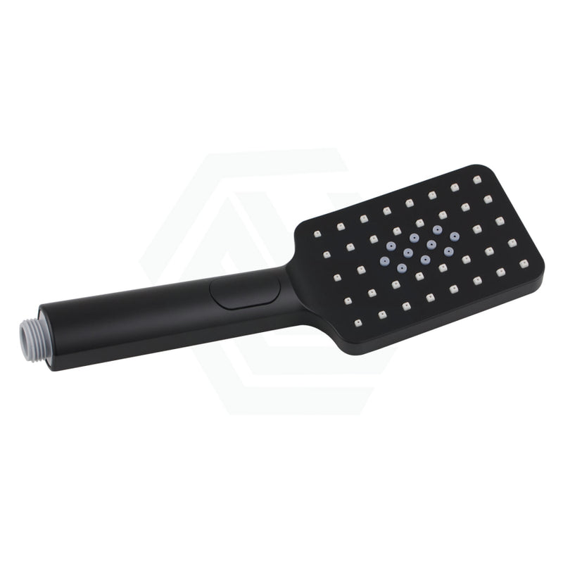 Abs Square 3 Functions Matt Black Rainfall Hand Held Shower Head Only Bathroom Products