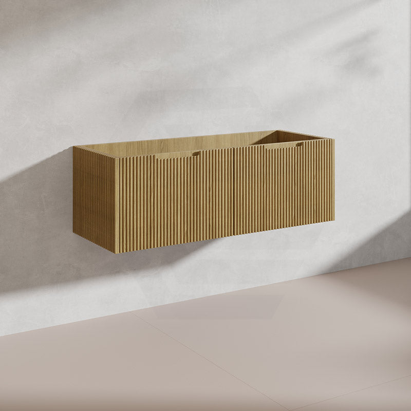 1200mm Vienna Wall Hung Single/Double Vanity Fluted Style PVC Coating 5 Colours Available