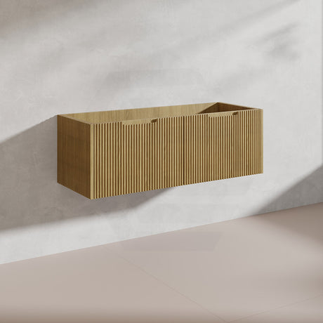 1200mm Vienna Wall Hung Single/Double Vanity Fluted Style PVC Coating 5 Colours Available