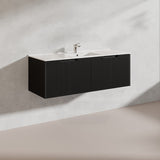 1200mm Vienna Wall Hung Single/Double Vanity Fluted Style PVC Coating 5 Colours Available