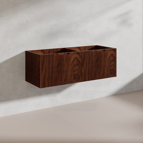 1200mm Vienna Wall Hung Single/Double Vanity Fluted Style PVC Coating 5 Colours Available