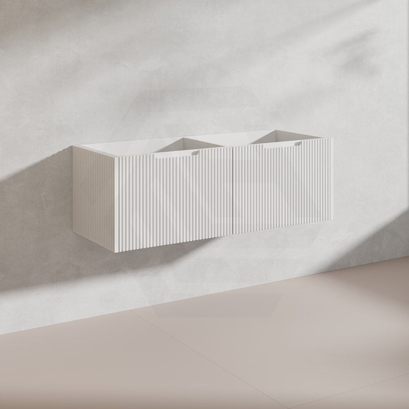 1200mm Vienna Wall Hung Single/Double Vanity Fluted Style PVC Coating 5 Colours Available