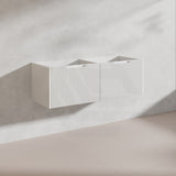 1200mm Vienna Wall Hung Single/Double Vanity Fluted Style PVC Coating 5 Colours Available