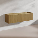 1500mm Vienna Wall Hung Single/Double Vanity Fluted Style PVC Coating 5 Colours Available