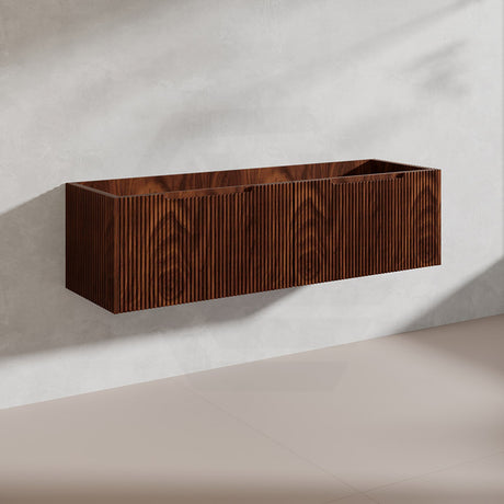 1500mm Vienna Wall Hung Single/Double Vanity Fluted Style PVC Coating 5 Colours Available