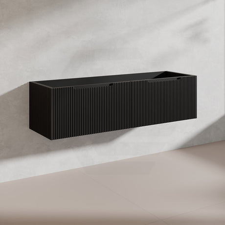 1500mm Vienna Wall Hung Single/Double Vanity Fluted Style PVC Coating 5 Colours Available