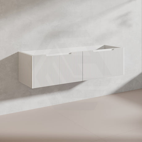 1500mm Vienna Wall Hung Single/Double Vanity Fluted Style PVC Coating 5 Colours Available