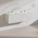 1500mm Vienna Wall Hung Single/Double Vanity Fluted Style PVC Coating 5 Colours Available