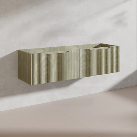 1500mm Vienna Wall Hung Single/Double Vanity Fluted Style PVC Coating 5 Colours Available