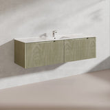 1500mm Vienna Wall Hung Single/Double Vanity Fluted Style PVC Coating 5 Colours Available
