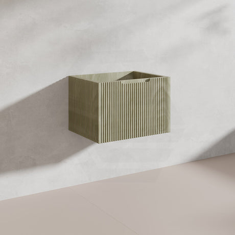 600mm Vienna Wall Hung Vanity Fluted Style PVC Coating 5 Colours Available