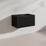 750mm Vienna Wall Hung Vanity Fluted Style PVC Coating 5 Colours Available