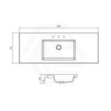 Volvo 460-1500mm Gloss/Matt White Polymarble Tops for Single or Double Bowls Bathroom Vanity