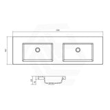 Volvo 460-1500mm Gloss/Matt White Polymarble Tops for Single or Double Bowls Bathroom Vanity