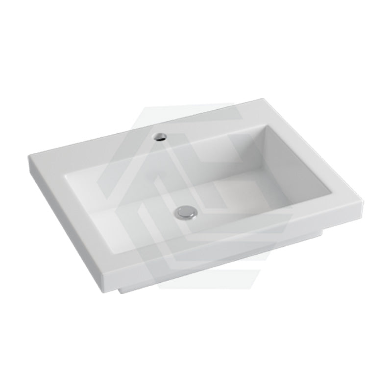 600x465x135mm Single Bowl Poly Top with 1 Tap Hole No Overflow