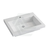 600x465x135mm Single Bowl Poly Top with 1 Tap Hole No Overflow