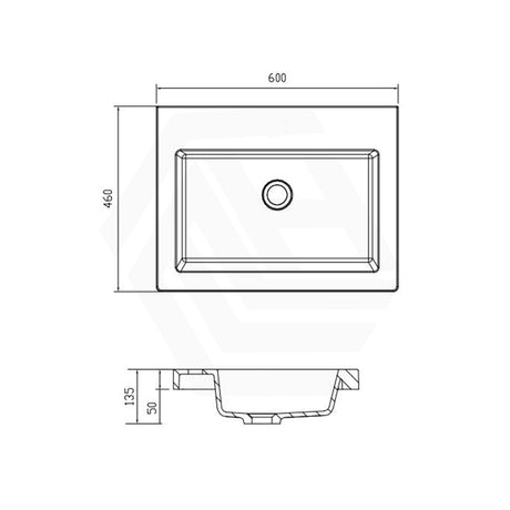 Volvo 460-1500mm Gloss/Matt White Polymarble Tops for Single or Double Bowls Bathroom Vanity