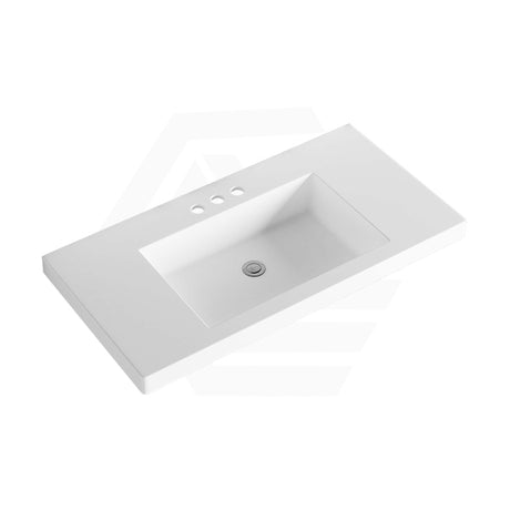 Volvo 460-1500mm Gloss/Matt White Polymarble Tops for Single or Double Bowls Bathroom Vanity