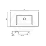 Volvo 460-1500mm Gloss/Matt White Polymarble Tops for Single or Double Bowls Bathroom Vanity