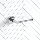 Euro Pin Lever Round Chrome Toilet Paper Roll Holder Stainless Steel Wall Mounted