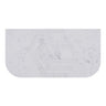 20Mm Curved Edge Stone Top For Above Counter Basins Gloss Snow White 600-1800Mm 600Mm X 505Mm