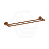 #Brushed Copper Otus Slimline 600mm/900mm SS304 Double Towel Rail