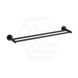 #Matt Black Otus Slimline 600mm/900mm SS304 Double Towel Rail