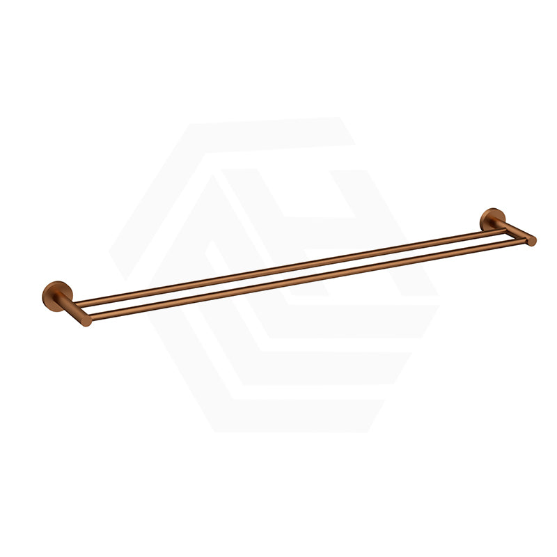 #Brushed Copper Otus Slimline 600mm/900mm SS304 Double Towel Rail