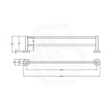 Otus Slimline 600mm/900mm SS304 Double Towel Rail