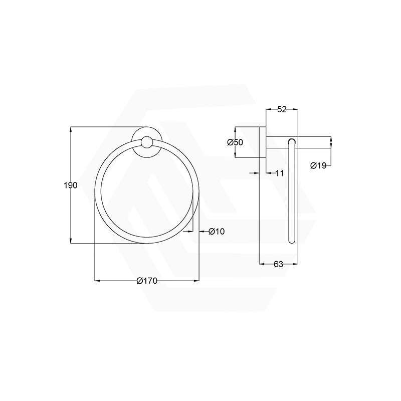 Otus Slimline Round Stainless Steel Hand Towel Ring