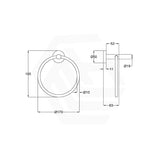 Otus Slimline Round Stainless Steel Hand Towel Ring