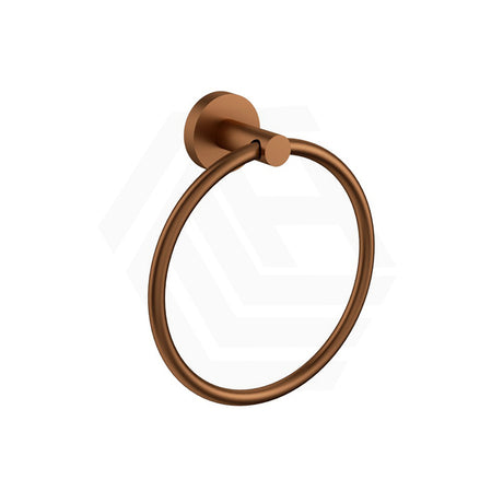 #Brushed Copper Otus Slimline Round Stainless Steel Hand Towel Ring