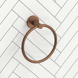 #Brushed Copper Otus Slimline Round Stainless Steel Hand Towel Ring