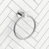 Otus Slimline Round Stainless Steel Hand Towel Ring Variant Colour Available