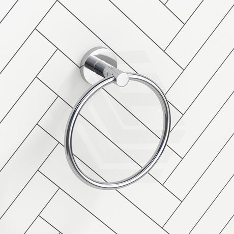 Otus Slimline Round Stainless Steel Hand Towel Ring Variant Colour Available