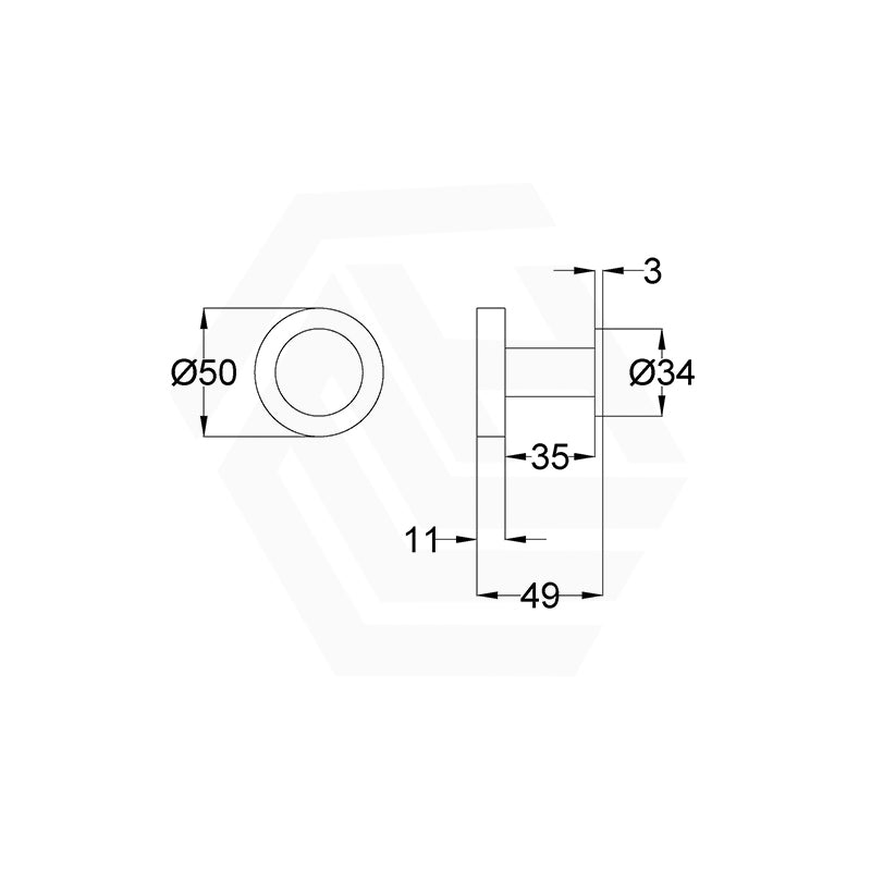 Otus Slimline SS304 Single Robe Hook