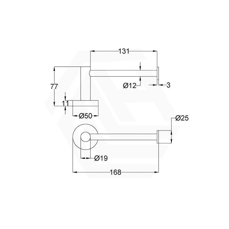 Otus Slimline Round Stainless Steel Toilet Roll Holder