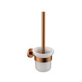 #Brushed Copper Otus Slimline Round Stainless Steel Toilet Brush Set