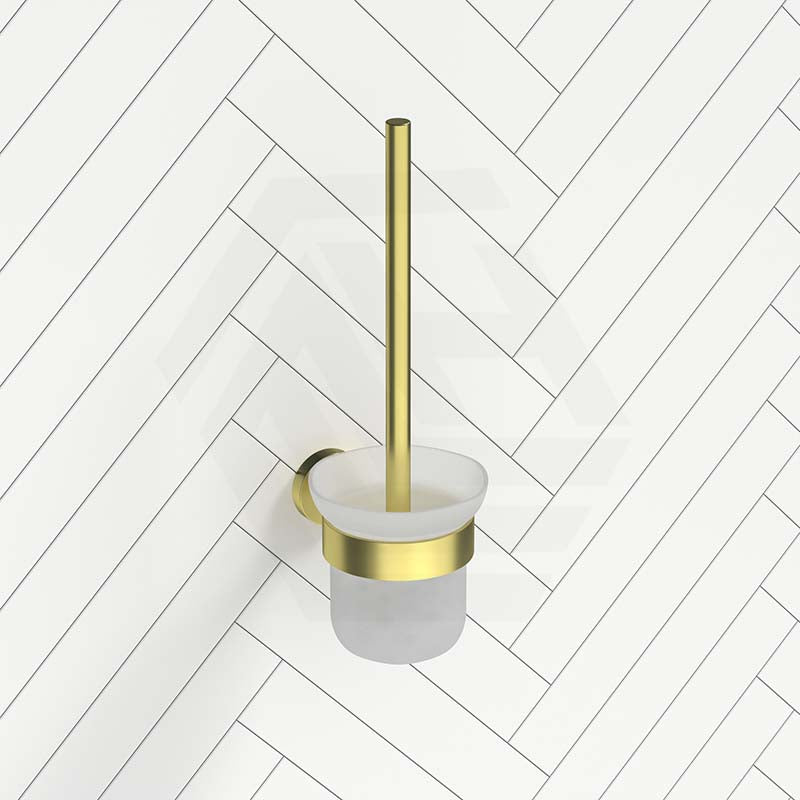 G#4(Gold) Otus Slimline Round Stainless Steel Toilet Brush Set