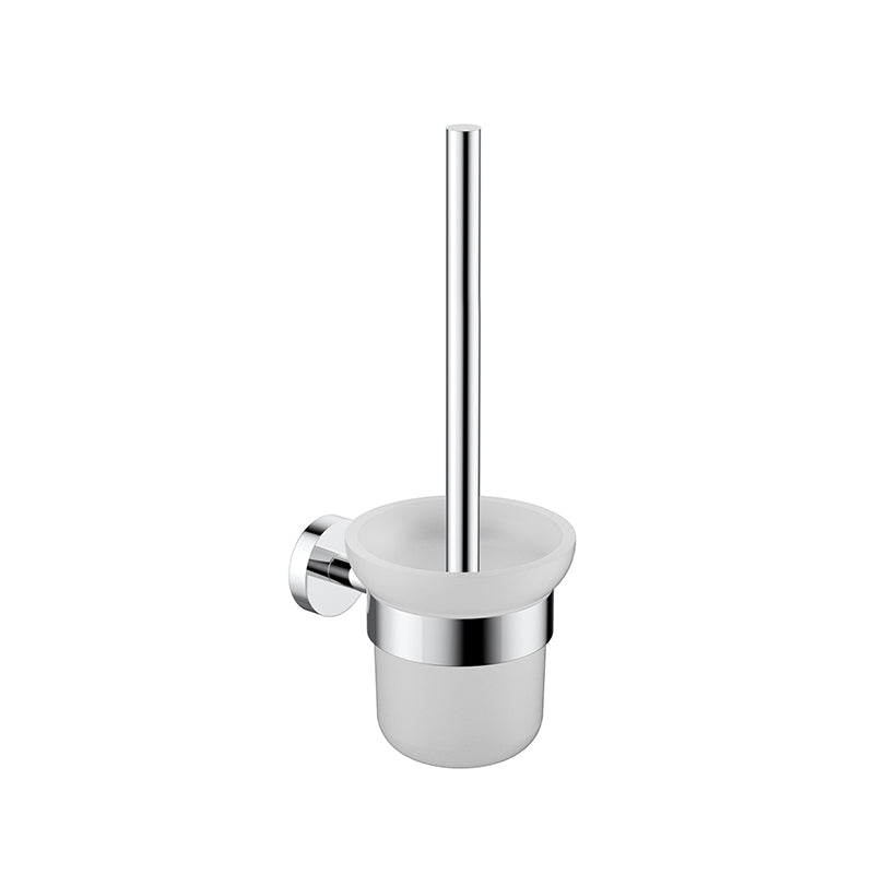 #Chrome Otus Slimline Round Stainless Steel Toilet Brush Set