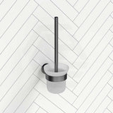 M#1(Gunmetal-Grey) Otus Slimline Round Stainless Steel Toilet Brush Set